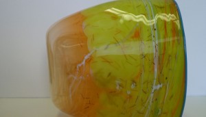 Dale Chihuly Orange Seafoam 5.5” x 7.5” x 8.5”  | Hand Blown Glass| 1988 |