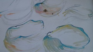 Dale Chihuly | Seafoam Drawing | Watercolor | 22.5” x 30’ |